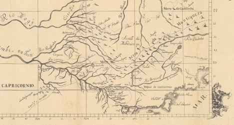 Capitania de São Paulo im Jahr 1766, in der Karte der Grenzen des Staates Minas Gerais mit dem von São Paulo